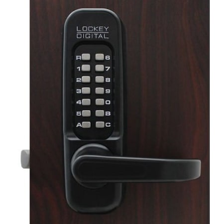 Lockey Mechanical Keyless Heavy Duty Lever Lock Single Combination Jet Black 1150-JB